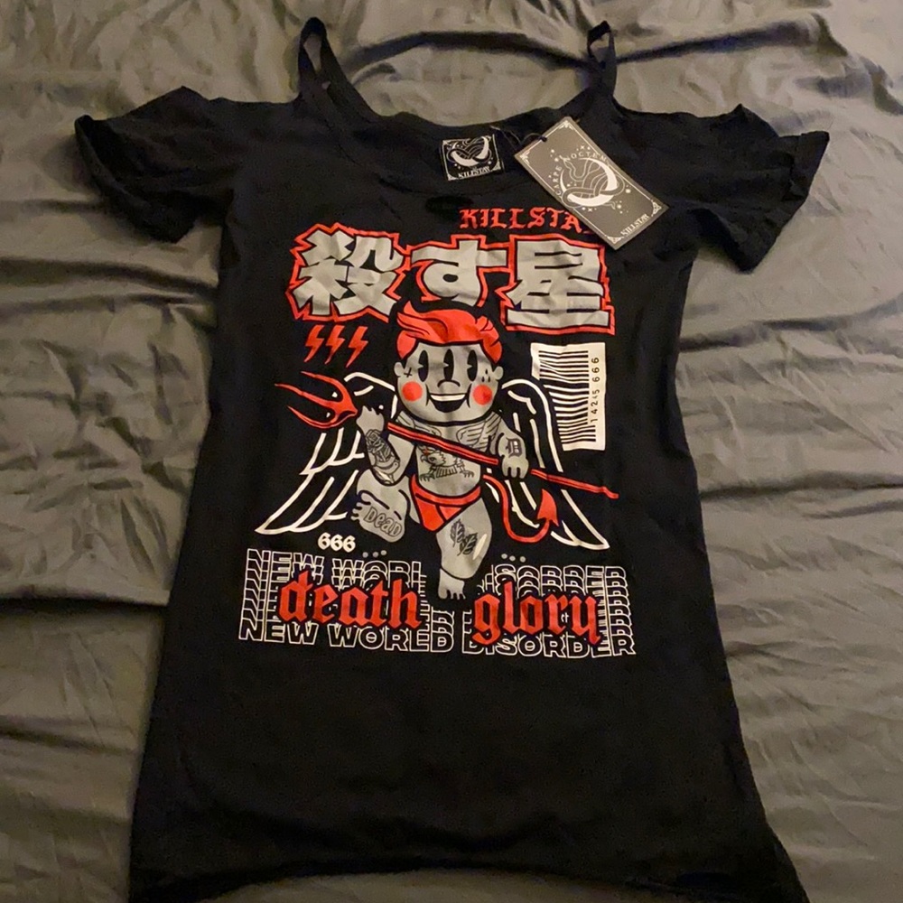 NWOT Killstar distressed t shirt dress